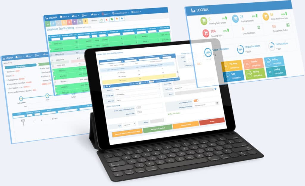 Logiwa Warehouse Management Software Screens