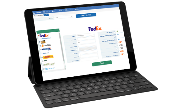 shipping software - screen