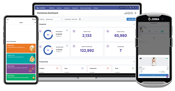 Logiwa IO Device screens